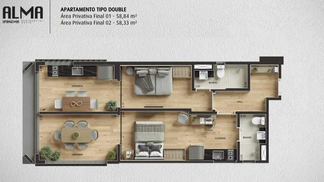 Studio à venda com 2 quartos, 2 suítes, 1 vaga e 58m² no Ipanema, Rio de Janeiro (RJ) — foto 14 de 17
