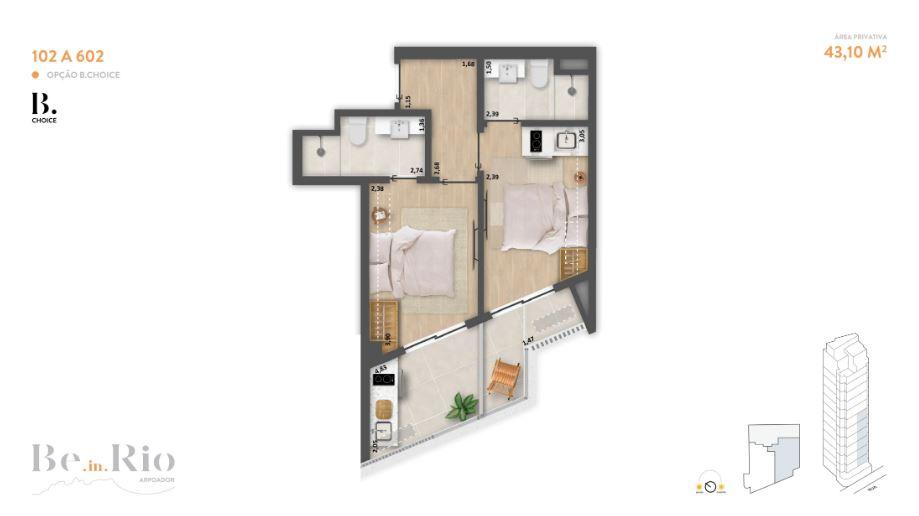 Studio à venda com 2 quartos, 2 suítes e 43m² no Arpoador, Rio de Janeiro (RJ) — foto 24 de 29
