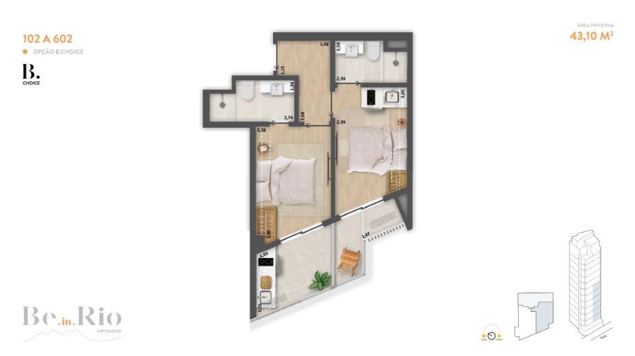 Studio à venda com 2 quartos, 2 suítes e 43m² no Arpoador, Rio de Janeiro (RJ) — foto 19 de 29