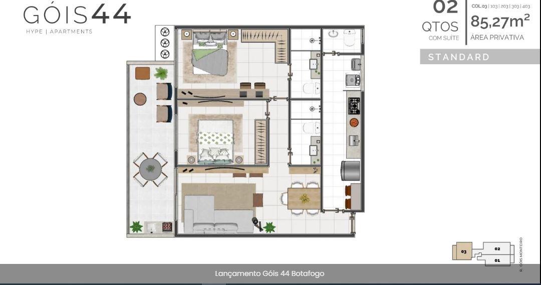 Apartamento à venda com 2 quartos, 1 suíte e 85m² no Botafogo, Rio de Janeiro (RJ) — foto 17 de 19