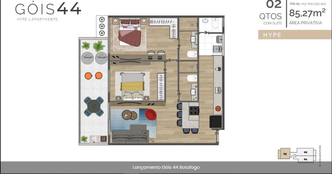 Apartamento à venda com 2 quartos, 1 suíte e 85m² no Botafogo, Rio de Janeiro (RJ) — foto 18 de 19