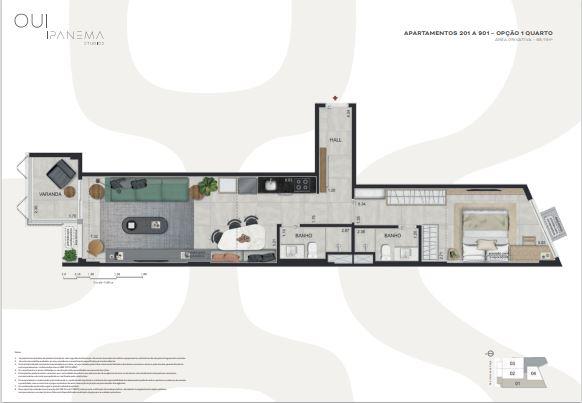 Studio à venda com 1 quarto, 1 suíte e 46m² no Ipanema, Rio de Janeiro (RJ) — foto 17 de 27