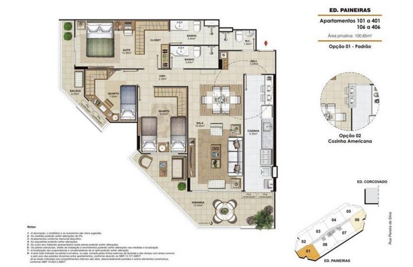 Apartamento à venda com 4 quartos, 2 suítes, 2 vagas e 91m² no Laranjeiras, Rio de Janeiro (RJ) — foto 7 de 10